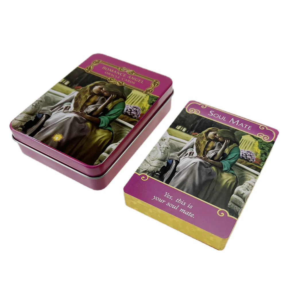 10x7x2 см железная коробка Романтика ангелы Таро карты колода с бумажным руководством английская версия знаменитых настольных игр Вечерние