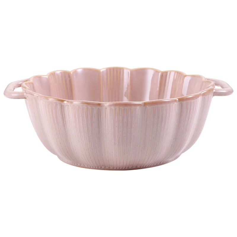 Большая домашняя посуда в скандинавском стиле, бинауральная керамическая миска для лапши, милая миска, японская Студенческая миска для мгн...