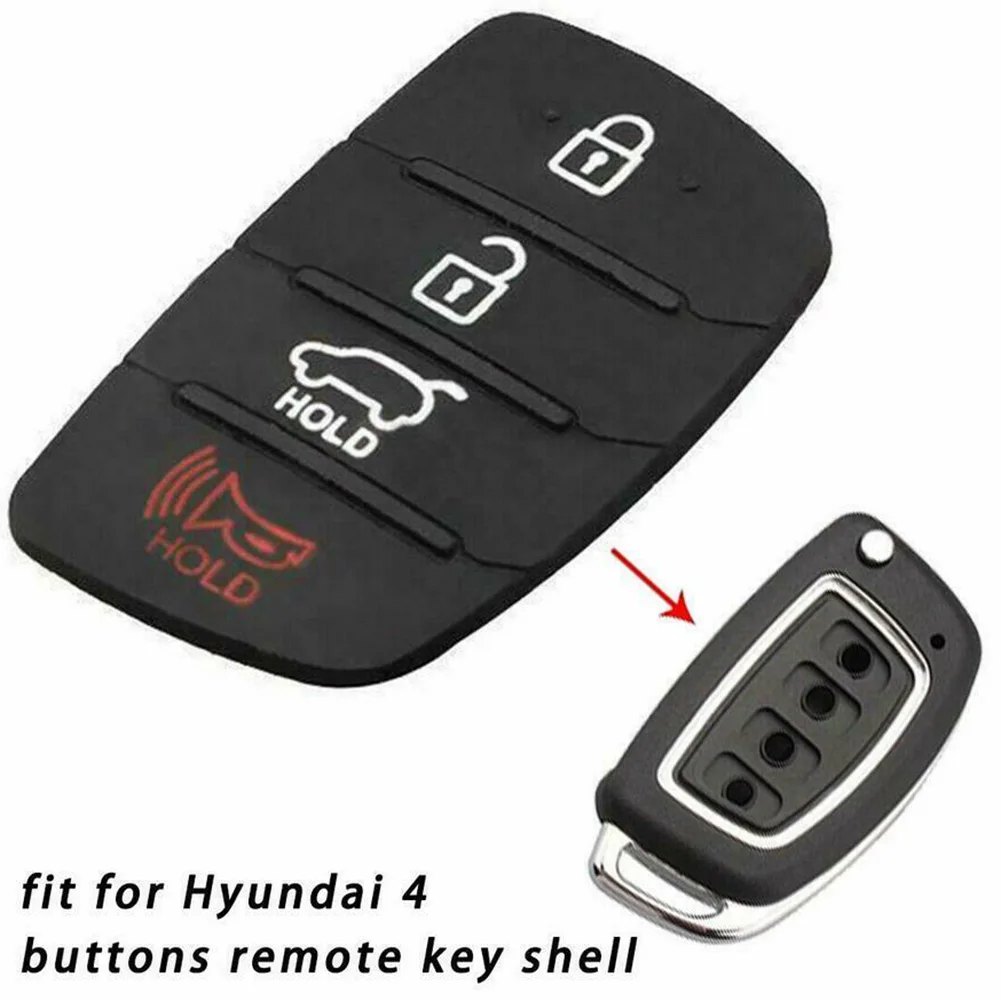 

4 Buttons Remote Car Key Shell Fob Rubber Pad For For Hyundai 4 Button Remote Key Shell Case Cover Car Key Button Pad 4 X 2.5cm