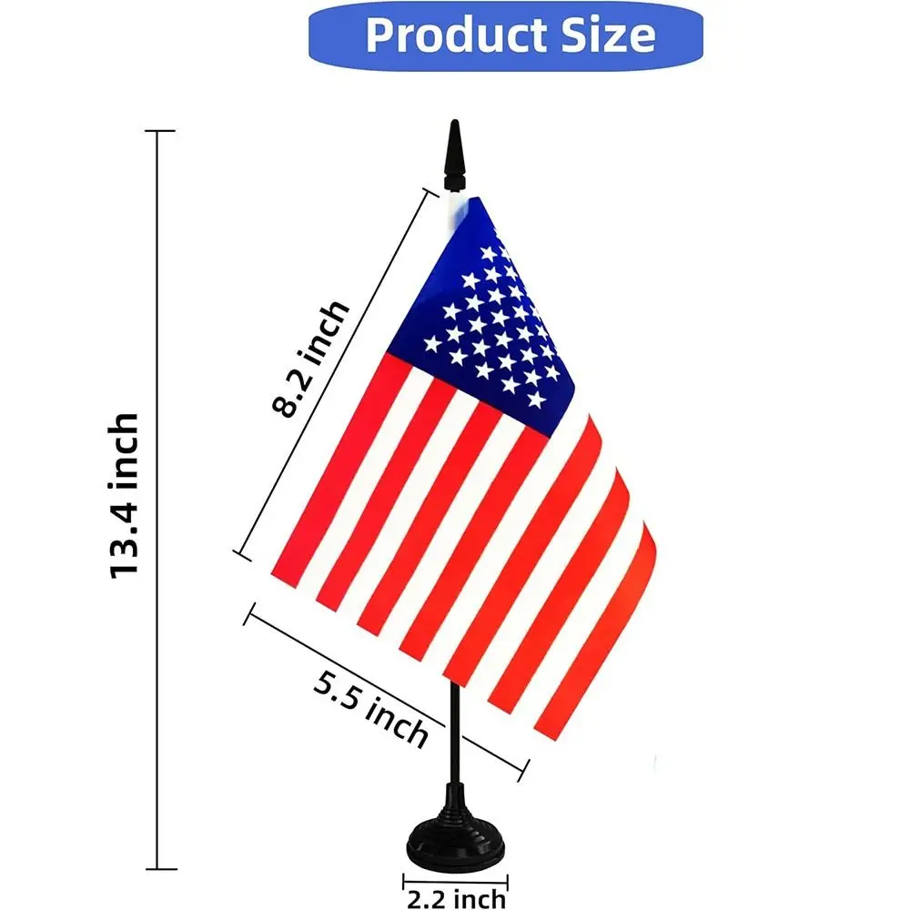 Горячий с черным твердым столбом и подставкой. Настольный флаг. Мини-стол.