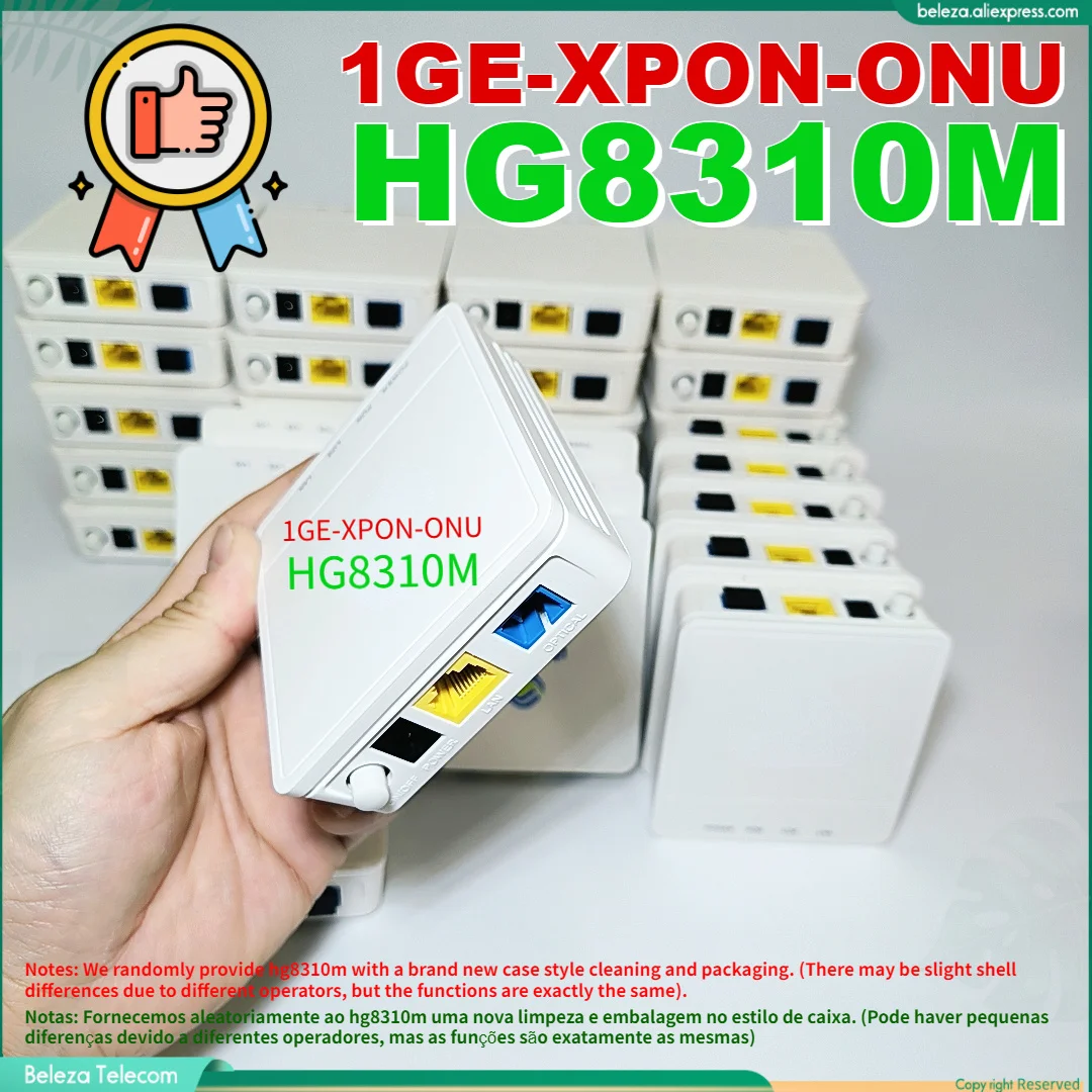 10 шт./20 шт. 100% оригинальный модем HG8310M 1GE-XPON ONU мост GXPON GE ONT новый корпус Восстановленный x1Lan FTTH Подержанный модем
