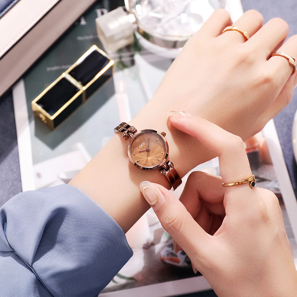 GEDI минималистичные серебристые женские часы лучший бренд класса люкс