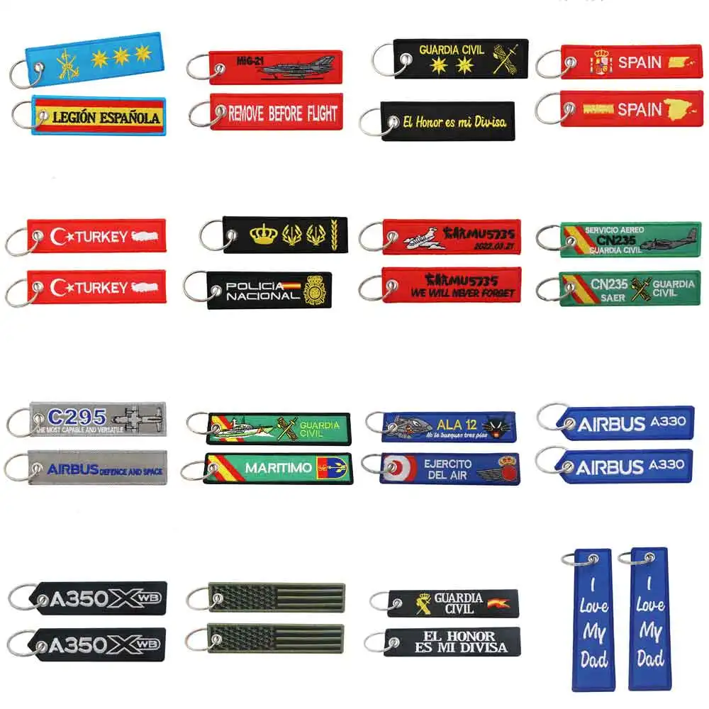 

Embroidery Keychain with Keyring for Motorcycles and Cars Key