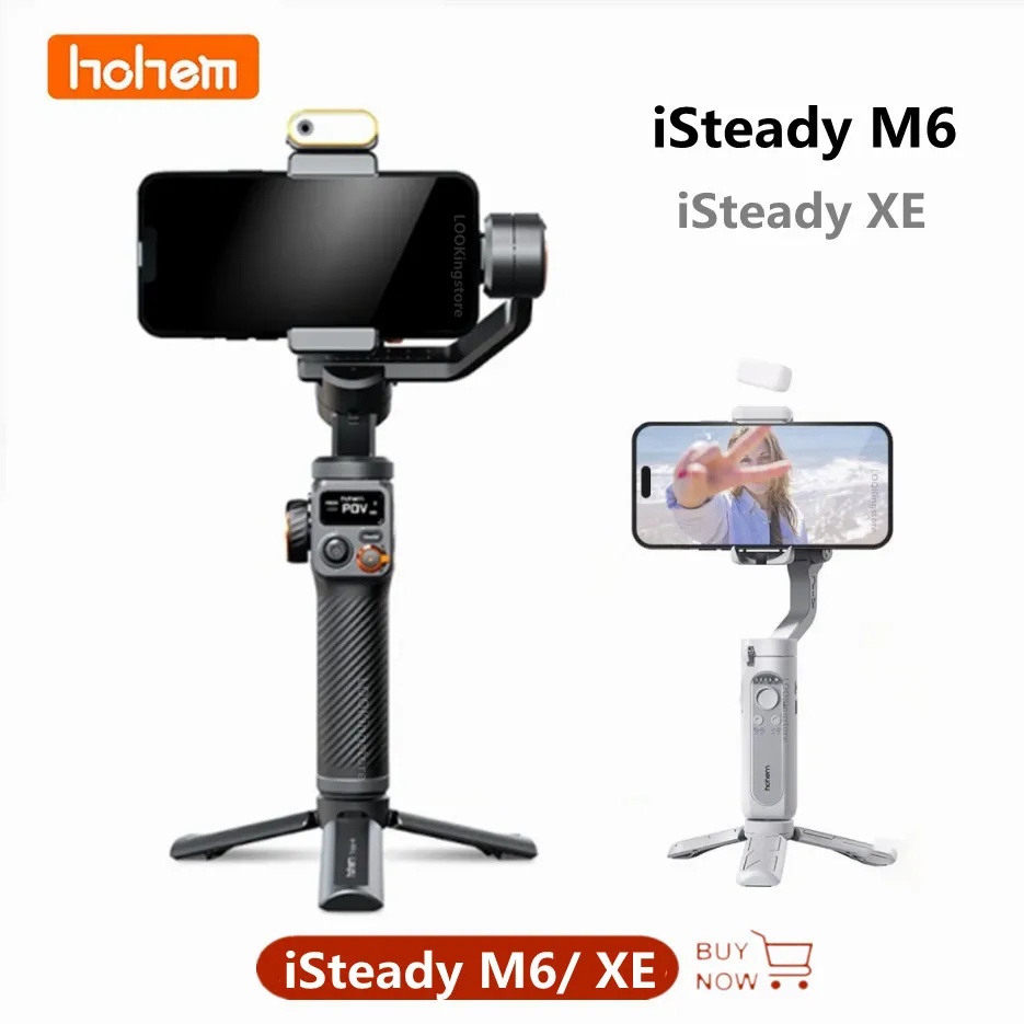 Hohem iSteady M6 iSteady XE iSteady V2s Smartphone Gimbal 3-Axis Handheld Gimbal Stabilizer with Light for iPhone 13 Pro Max