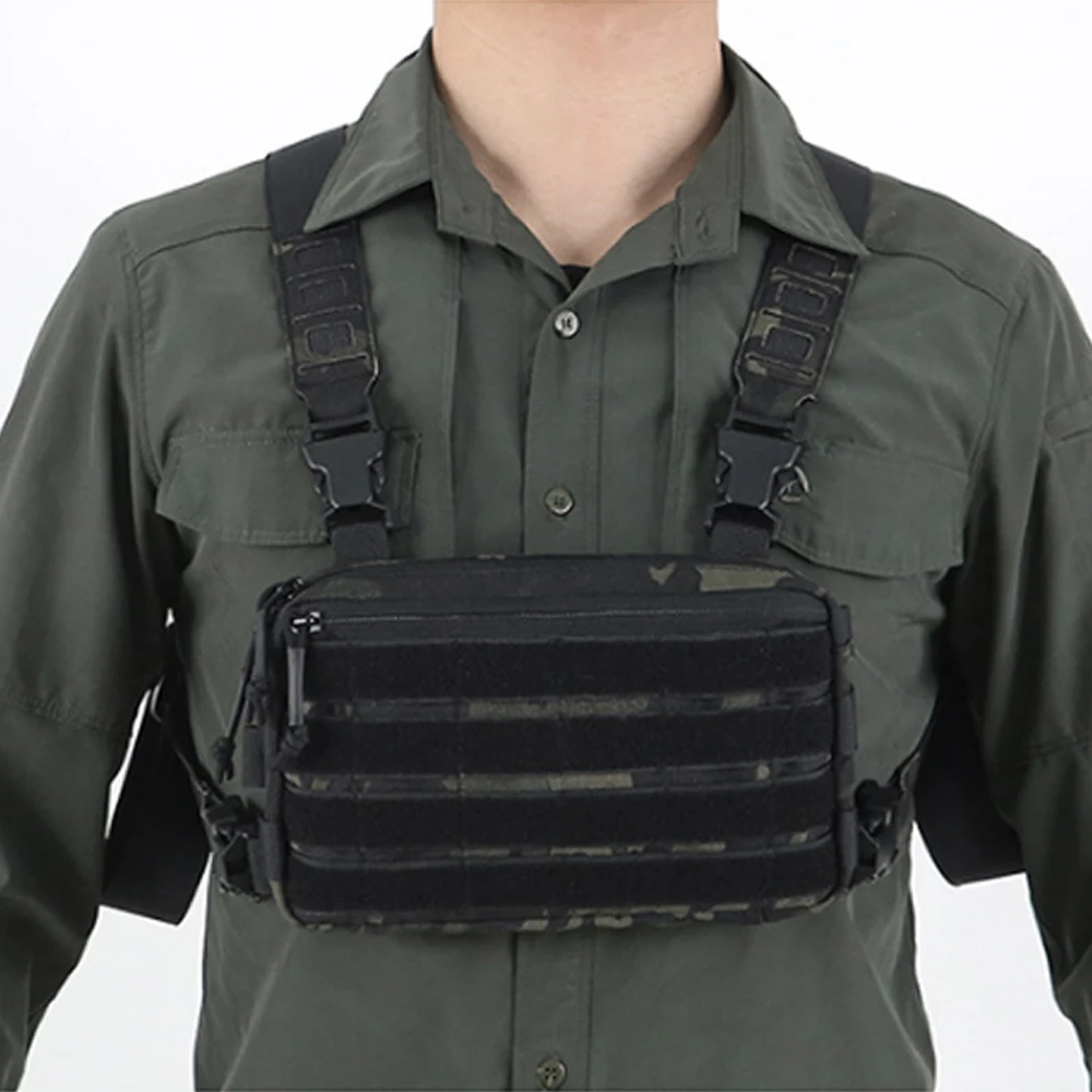 

1000D Outdoor Tactical Vest Military Bag CS Wargame Chest Rig Airsoft Magazine Holster Molle System Men Nylon Backpack EDC X623D