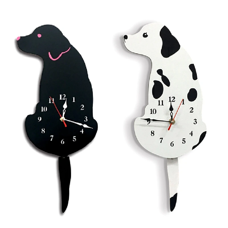 Dog Wall Clock Home Decor Clock Children's Bedroom Wall Deco