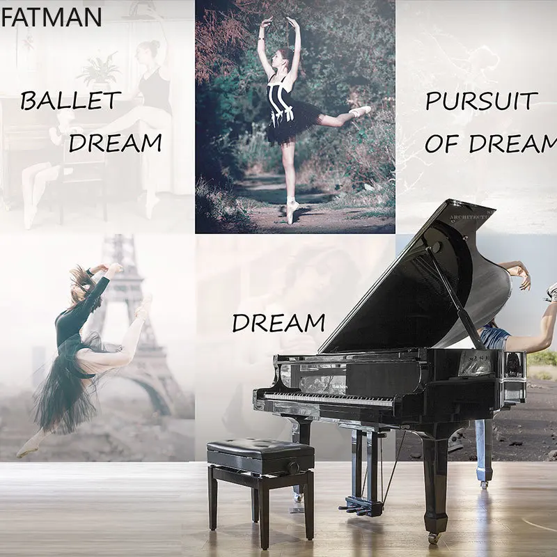 

FATMAN Custom Ballet Girl Mural Dance Classroom Background Wall Art 3d Wallpaper Studio Training Class Wall Covering Dropship