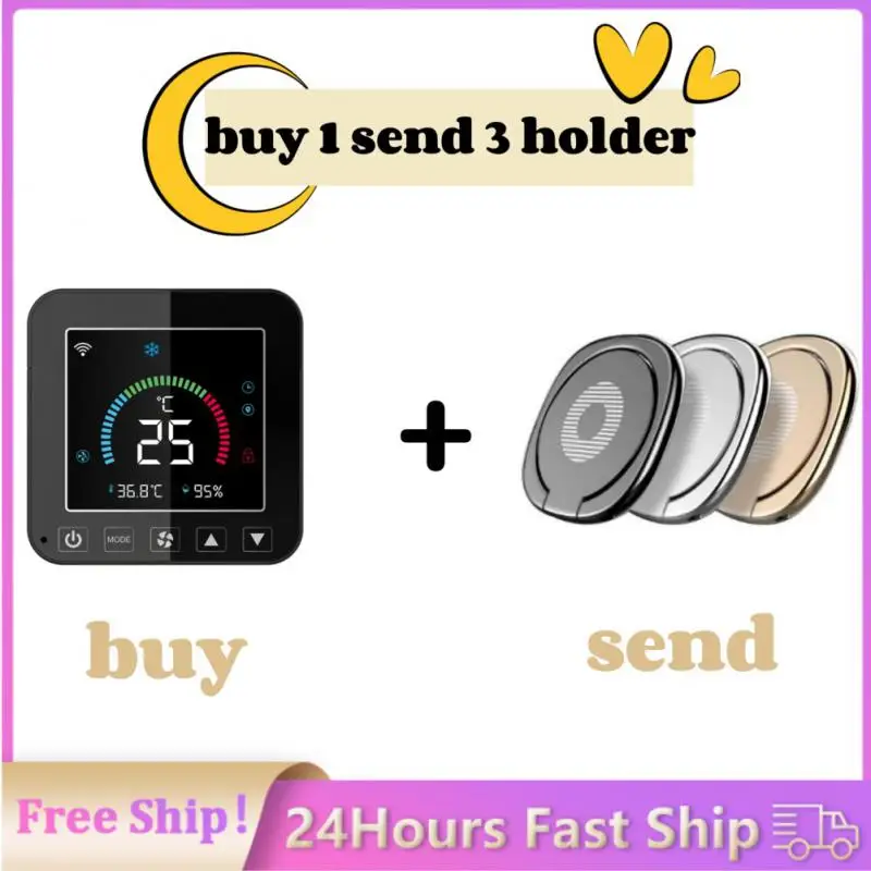 

Tuya WiFi Smart Temperature And Humidity Colour Screen Infrared Thermostat LCD Touch Screen Work With Google Home Alexa