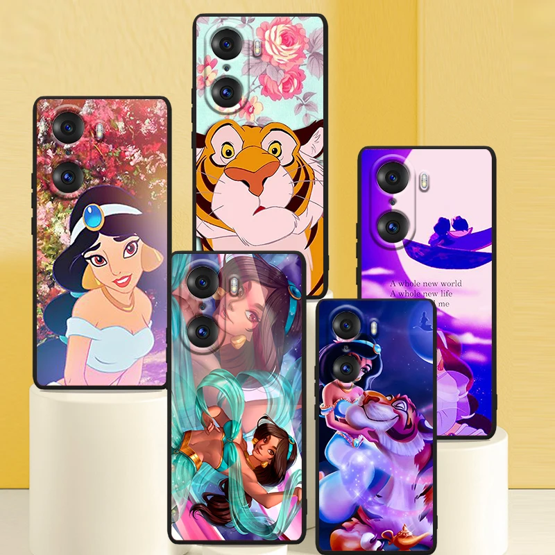 

Aladdin Princess Jasmine Phone Case For Honor 70 60 SE 50 X8 X7 X30 X20 20 10 10X 10i 9C 9A 9X 8A 8X Pro Lite Black Cover