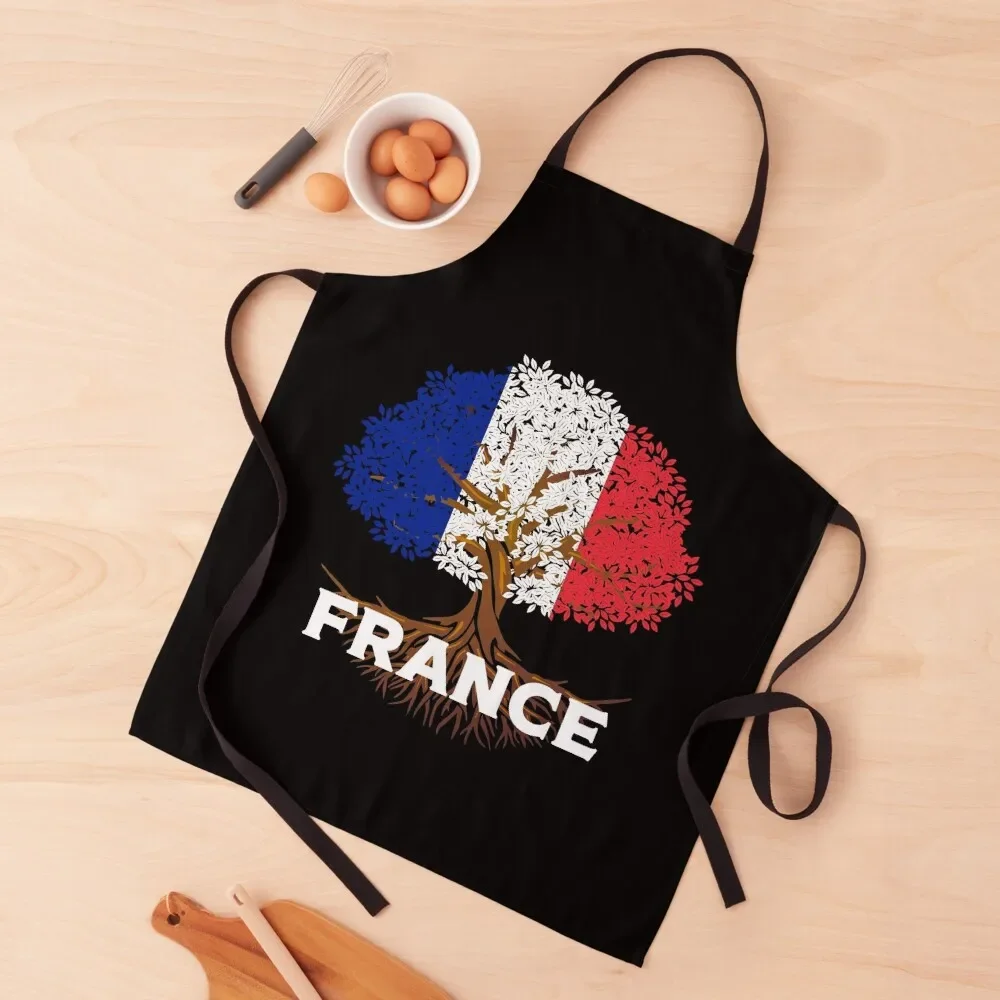 Фартук с французским флагом и деревом поварские маникюры для женщин мужской