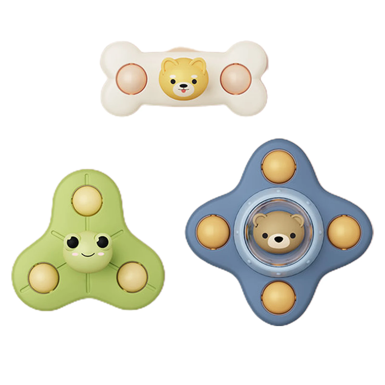 

Baby Bath Fingertip Gyro With Suction Cup Funny Desktop Rotating Puzzle Toy