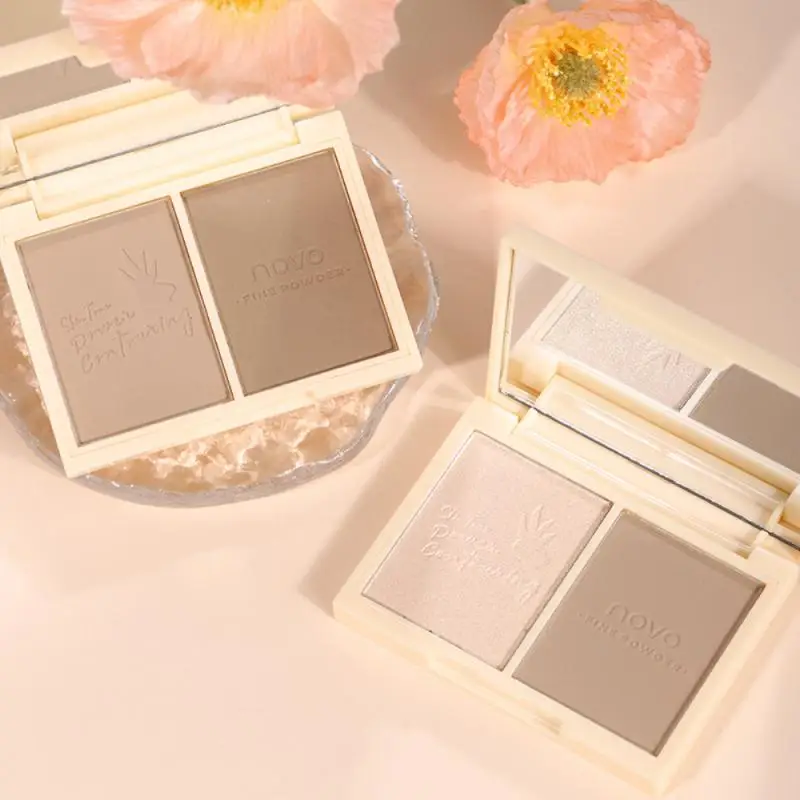 

Face Contouring Cheek Rouge 2 In 1 Makeup Palette Blush Highlighter Palette Brighten Face Bronzers Face Makeup Highlight Powder