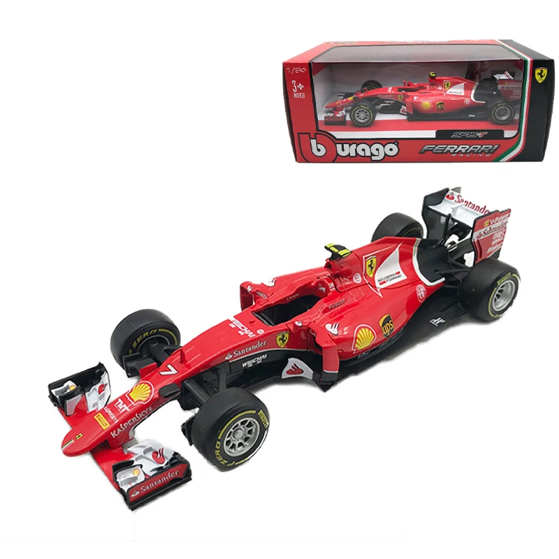 

Bburago F1 Racing Car Diecast 1:24 Scale Ferrari Kimi Raikkonen 2015 SF15-T Hardcover Alloy Model Cars Toy Collection Gifts