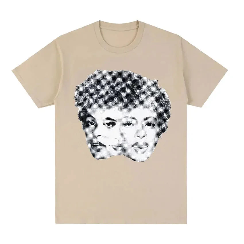 Рэпер Ice Spice Винтажная футболка с графическим рисунком Мужская в стиле хип-хоп