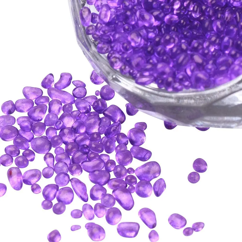 

450g Transparent Glass Seed Beads BlueViolet Chip Undrilled for Nail Art Decoration DIY Crafts and Clear 2x1x1mm