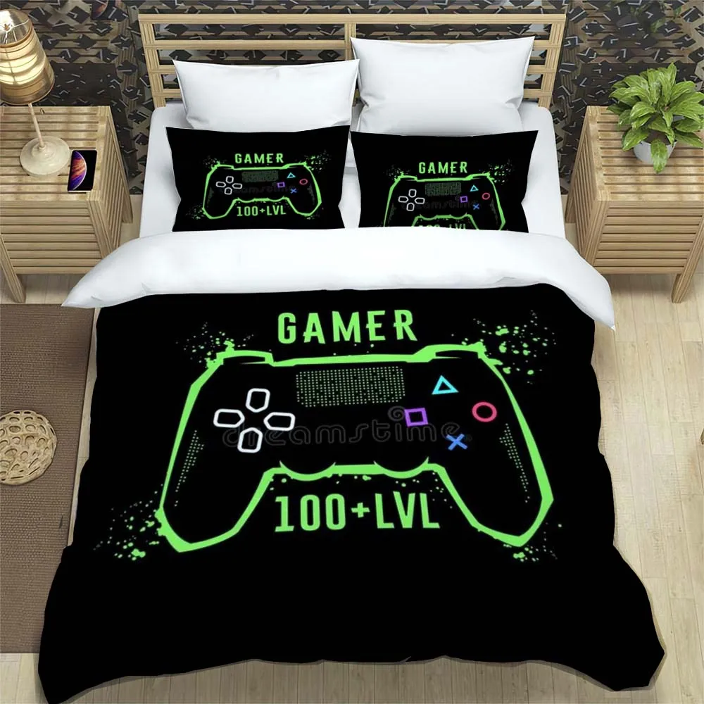 

Game Console cute Logo Sheets Quilt Covers Bedding Dormitory Sheets Three-piece Bedding Set Three-piece Soft Warm Bedding Set