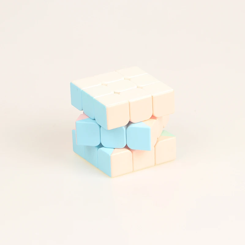 Новый цвет Макарон без наклеек 3x3x3 3D скоростной Профессиональный пазл детская