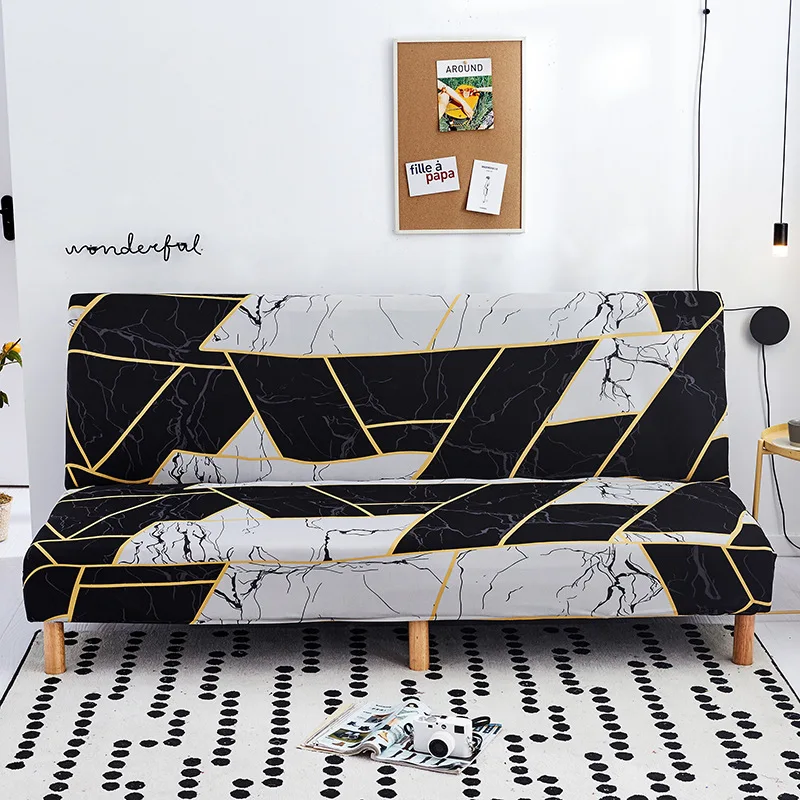 

Чехол для дивана без подлокотников, с принтом, складной современный защитный чехол для дивана в гостиной