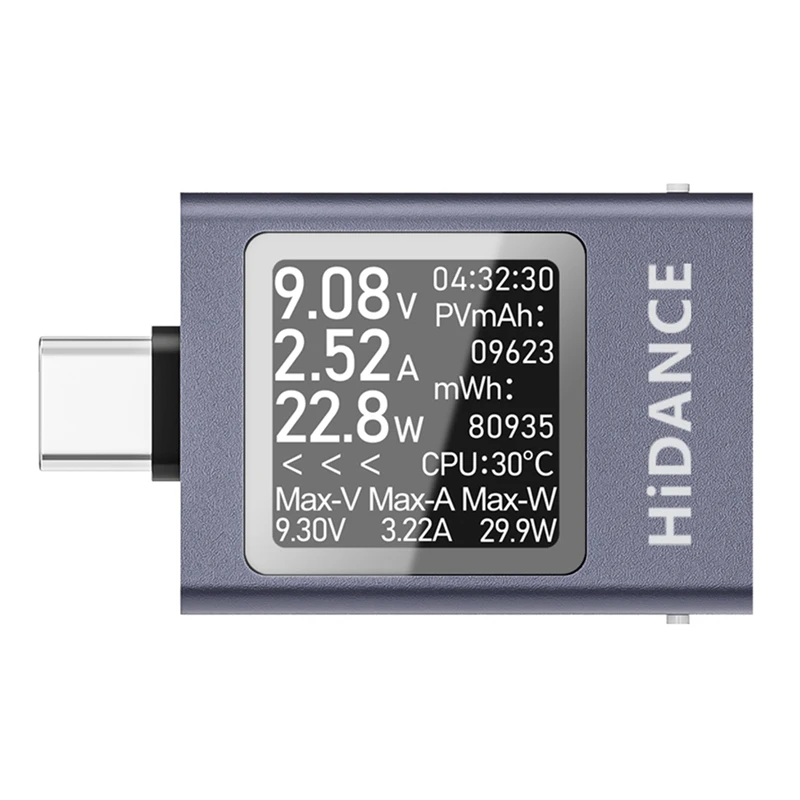 HDC-085C DC 4 5-50V 0-12A PD3.1 Многофункциональный цифровой дисплей амперметр постоянного