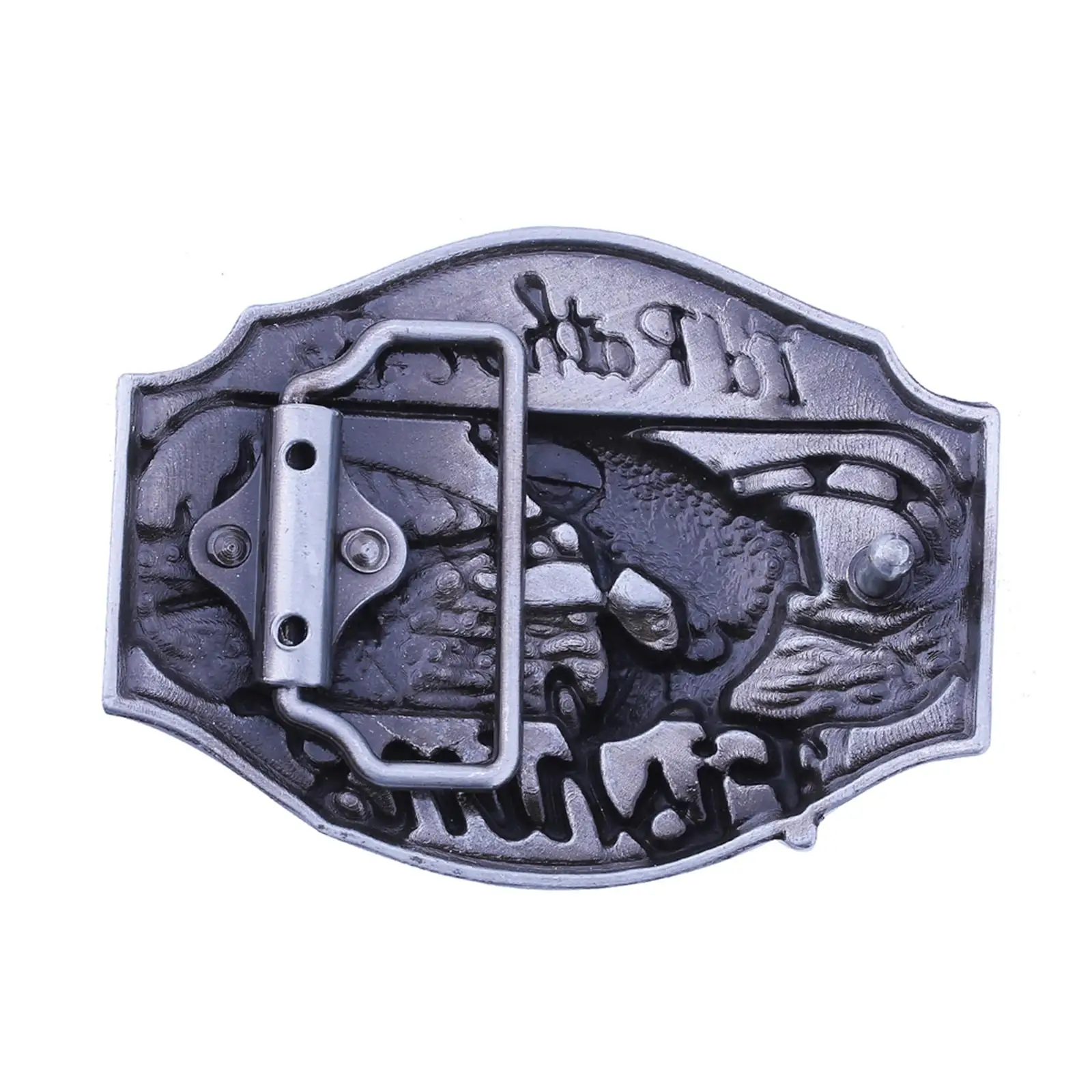 

Retro Style American Western Cowboy Belt Buckle Stylish Alloy Ocean Fishing Enthusiast Decorative Mens Ocean Blue for 1.5" Belts