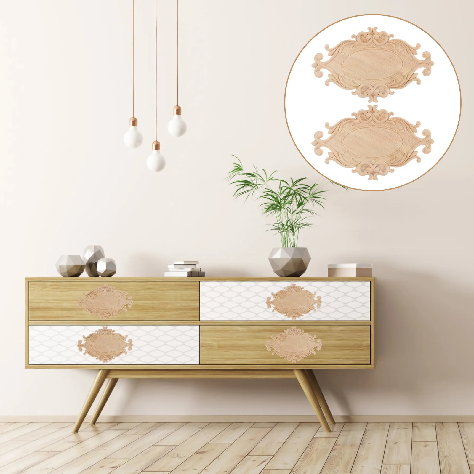 2 шт. винтажный декор овальная цветочная аппликация резная накладка мозаика