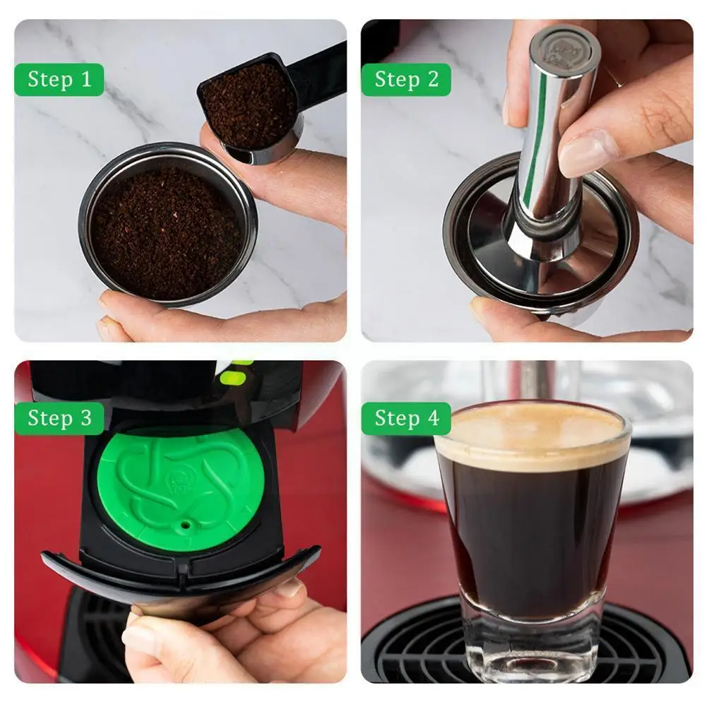 

Для Dolce Gusto многоразового пользования кофейные капсульные фильтры Steel Crema Capsule E5a9