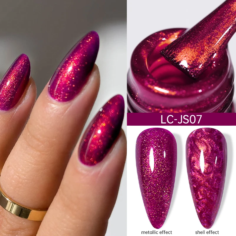 LILYCUTE 7 ml Metallic Gel Nagellack Spiegel Faden Effekt Soak Off UV LED Semi Permanent Glitter Gel Lack Nail art Maniküre