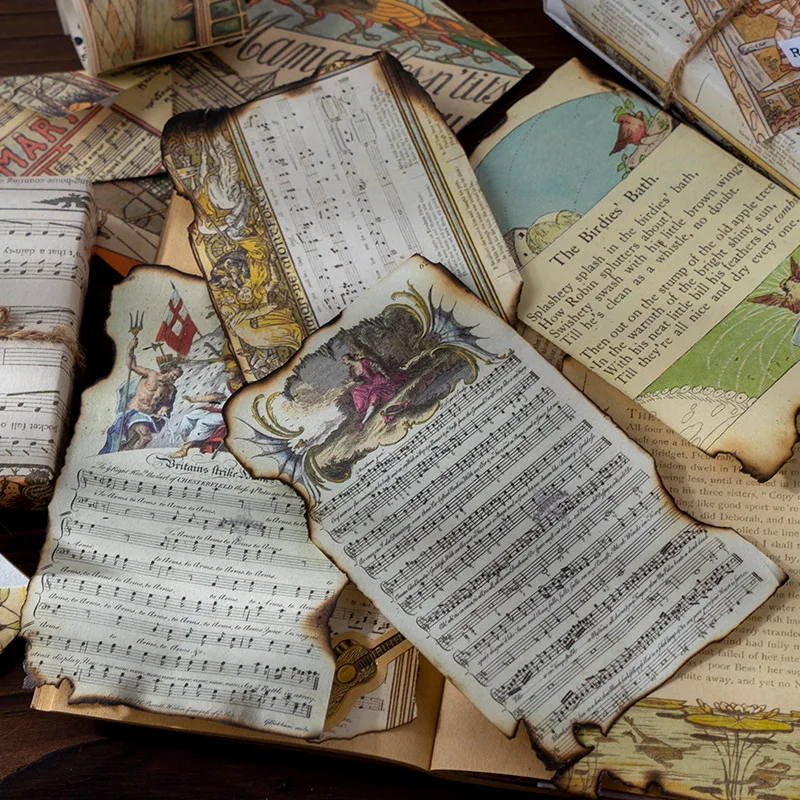 

8 Packs Total 400PCS The Vintage Fairytale Island Retro Paper Collection Set 80*130mm DIY Journal Diary Decoration Supplies Gift