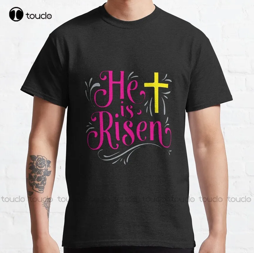 

Easter Is About Jesus He Has Risen Classic T-Shirt Skull Shirts For Men Custom Aldult Teen Unisex Digital Printing Tee Shirt