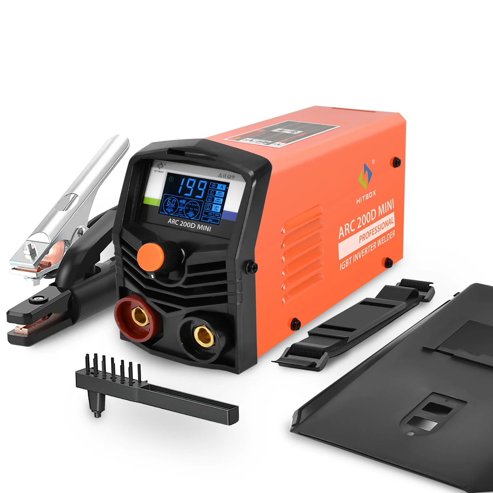 

110V/220V HITBOX 2 IN 1 ARC200D 200A IGBT Compact Inverter Welder LCD Digital Display ARC LIFT TIG Welding Machine for Household