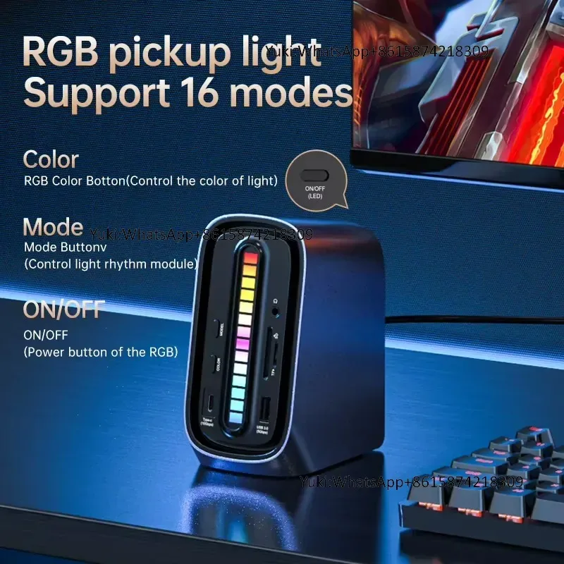 Новый дизайн, оптовая продажа: USB-C хаб 10 Гбитс, 13-в-1 адаптер USB 3.1 с 3xType-C 100 Вт и 3xUSB-A, док-станция для (art.: 3920dca1c842b) - 3920dca1c842b