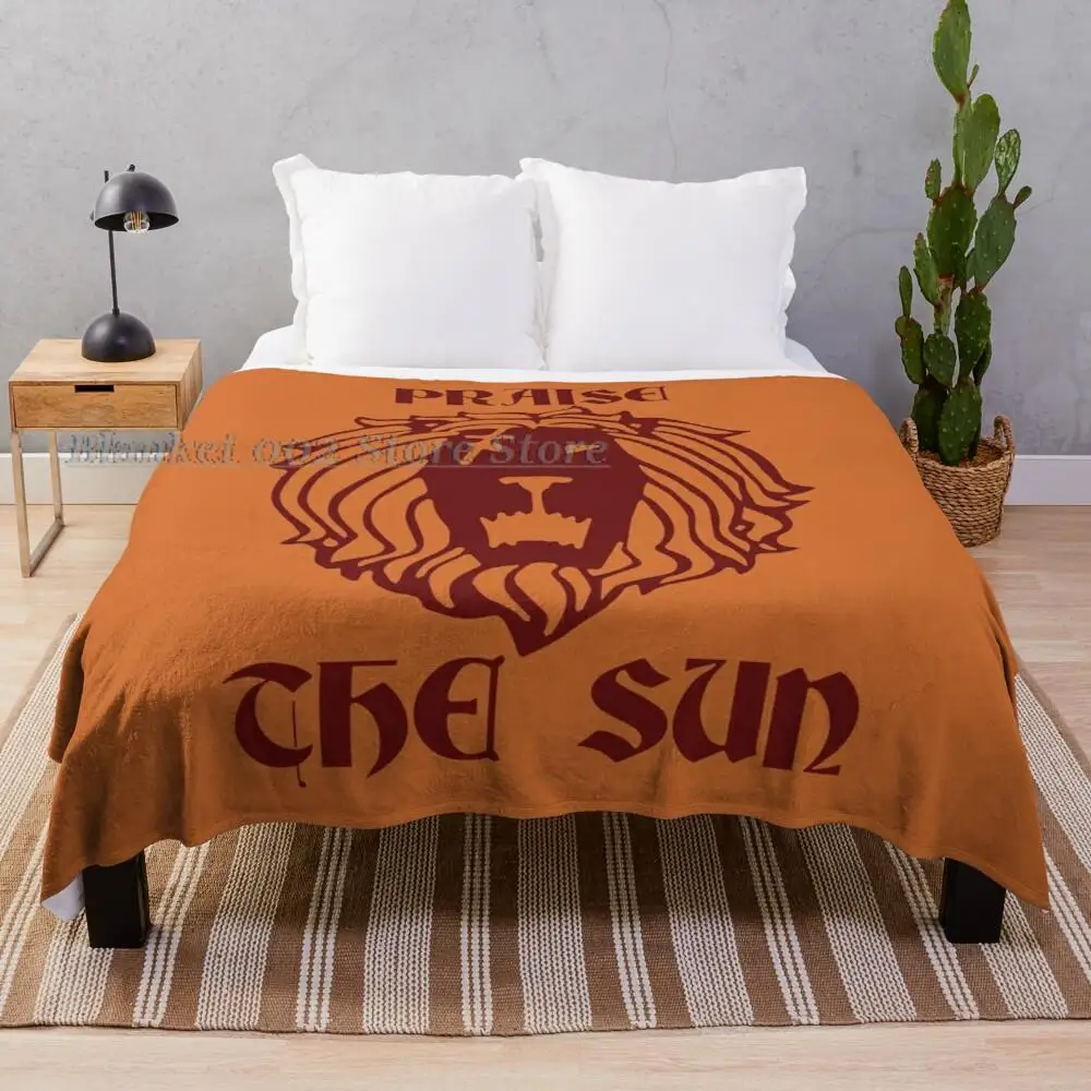 

Luxury Plain Cover Kawaii Throw Blanket Praise The Sun (The Lion'S Sin Of Pride - Escanor) Throw Blanket