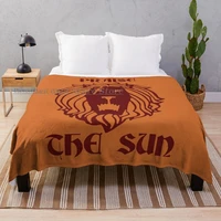 luxury plain cover kawaii throw blanket praise the sun the lions sin of pride escanor throw blanket