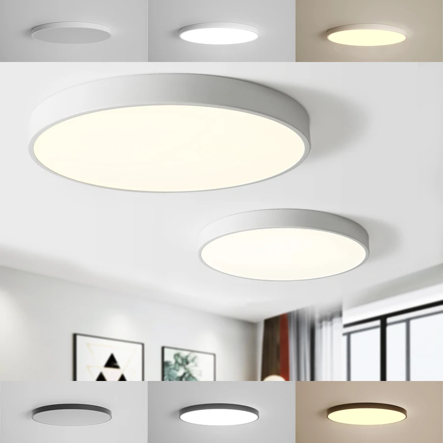 $29.09 0.9inch Ultra-thin LED Ceiling Lamp Large Panel Light Ultra Thin Lighting Fixture Led Ceiling Light Living Room Bedroom Kitchen