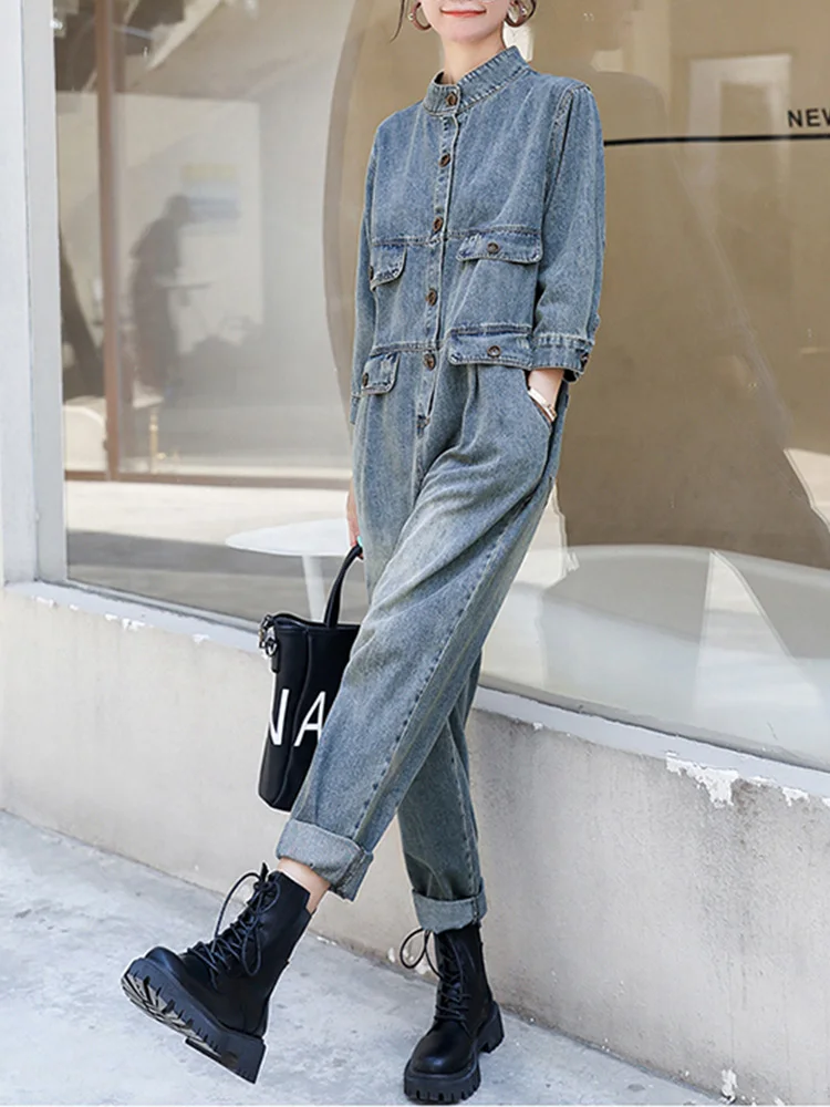 Женские джинсовые комбинезоны Y2K