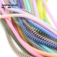 jtztf cable protector plating bobbin winder 1 5m data line case rope protection spring twine for iphone android usb