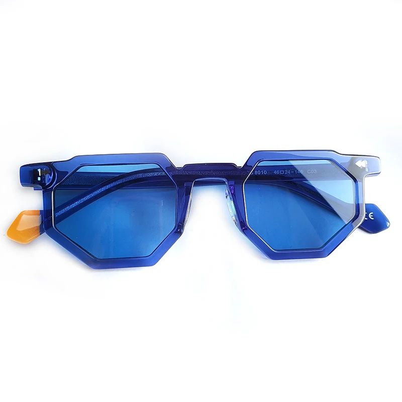 

Man Sunglass 2022 Women Fashion Blue Acetate 1970S Style Sun Glass Nature friendly material luxury male Sun Glasses