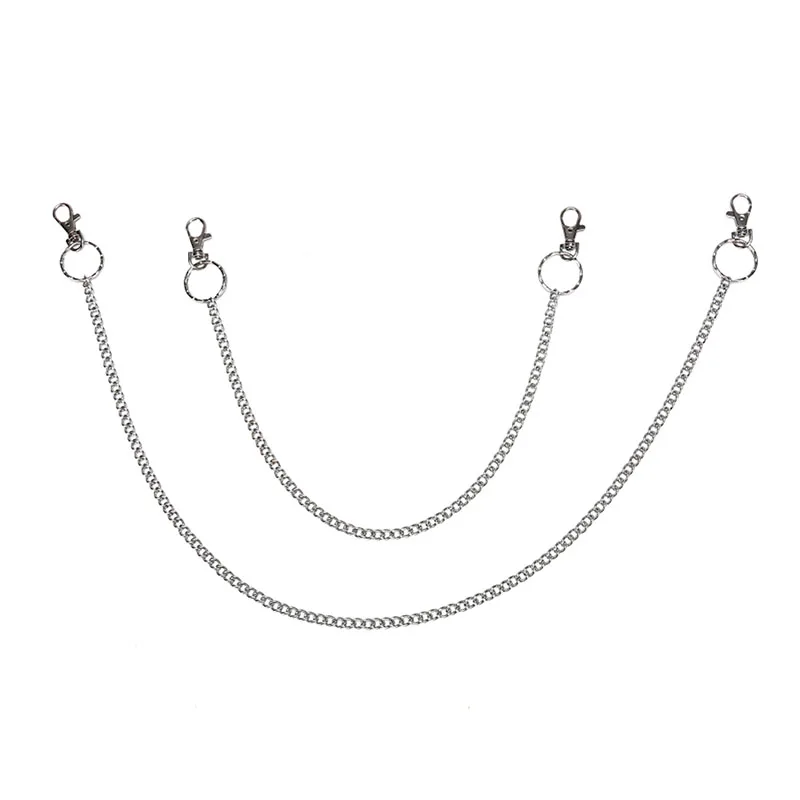 Панк хип-хоп модные рандомные брюки искусственные цепи в стиле панк