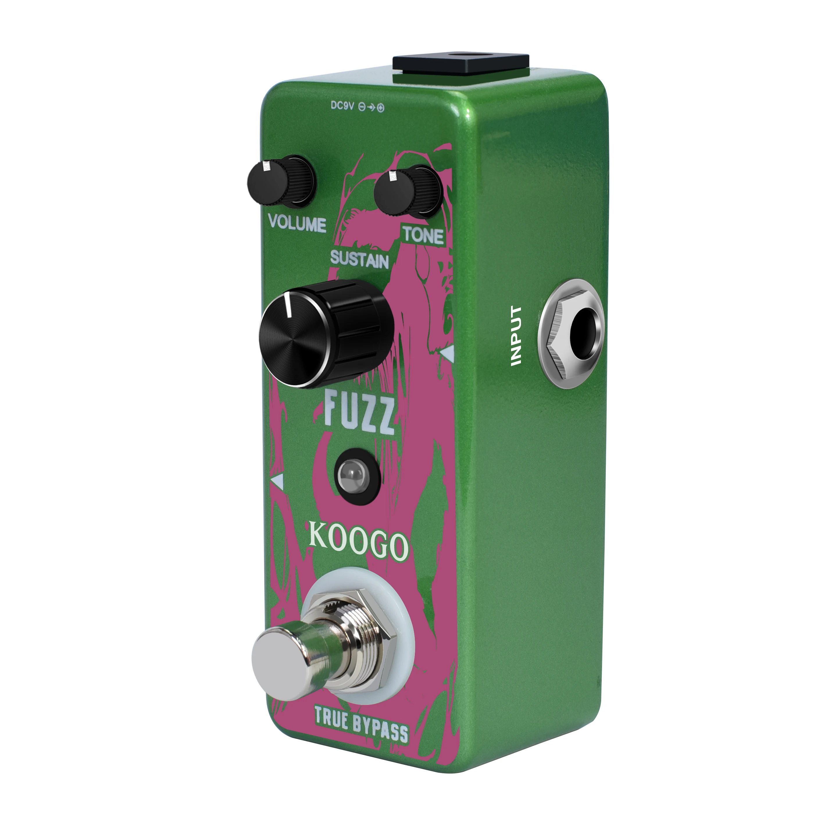 Koogo LEF-306 Fuzz Pedal For Electric Guitar & Bass Traditional Fuzz Effect Full Metal Shell ​True Bypass