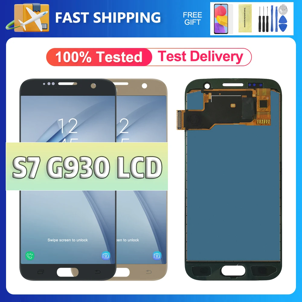 

S7 G930 LCD High Quality For Samsung Galaxy S7 LCD Display Touch Screen Digitizer Assembly Replacement SM-G930F SM-G930A SM-G930