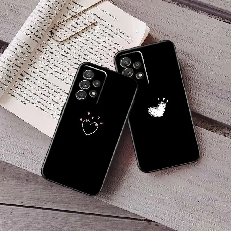 

Simple Heart Pattern Phone Case For Samsung A52 5G A41 A32 5G A50 A50S 4G A71 A31 A72 A60 A52 A70 A51 A42 E11s Taser Coque