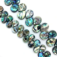hot sale horizontal hole drop shaped abalone shell beads diy handmade necklace bracelet jewelry accessories couple wholesale