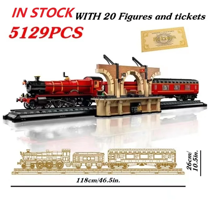 

Icons Collector's Edition 76405 118CM Hogwartsed Express Train Building Set Bricks with Minifigs Toys For Adults Gift 5129Pieces