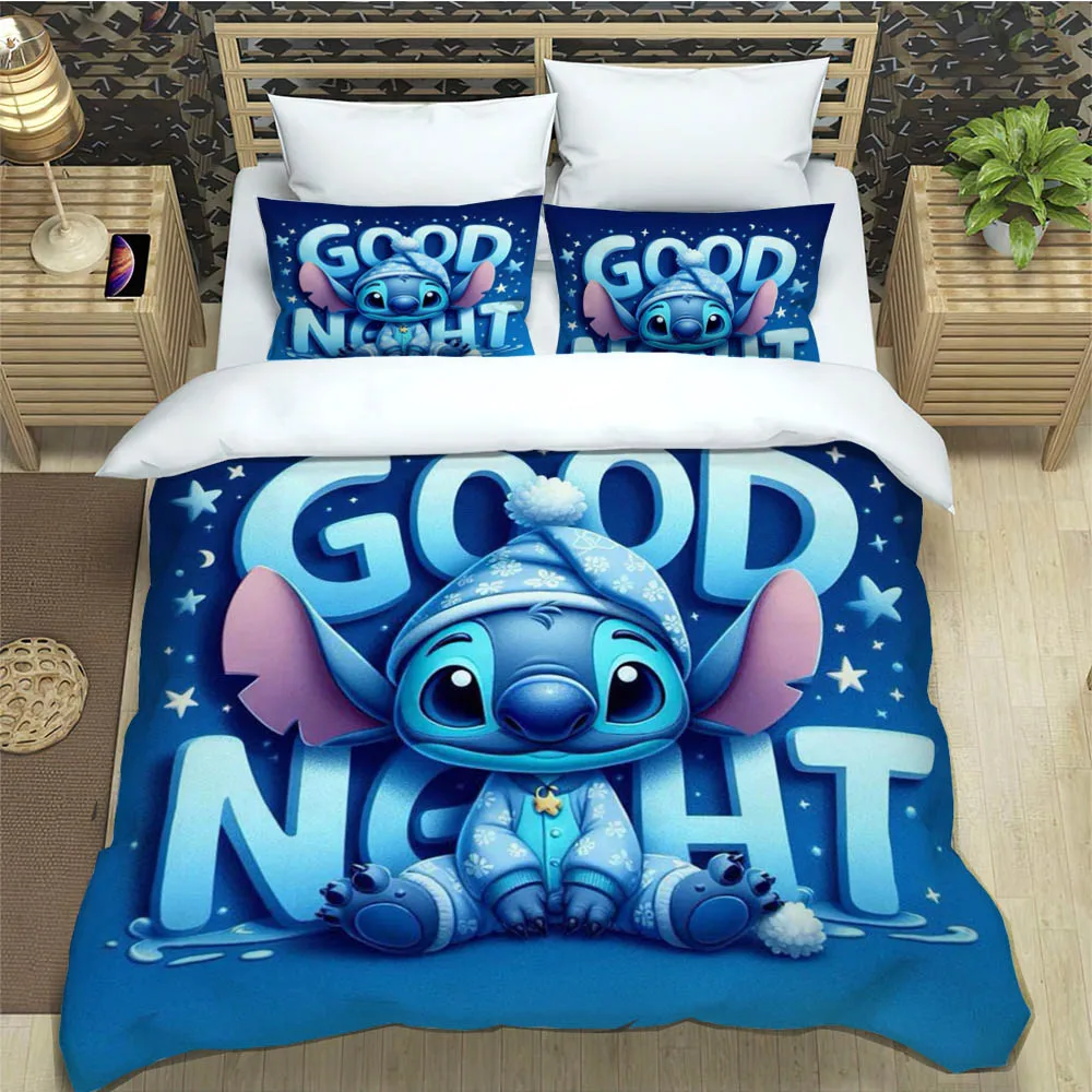 Комплекты постельного белья с мультяшным принтом Lilo &amp Stitch изысканный комплект