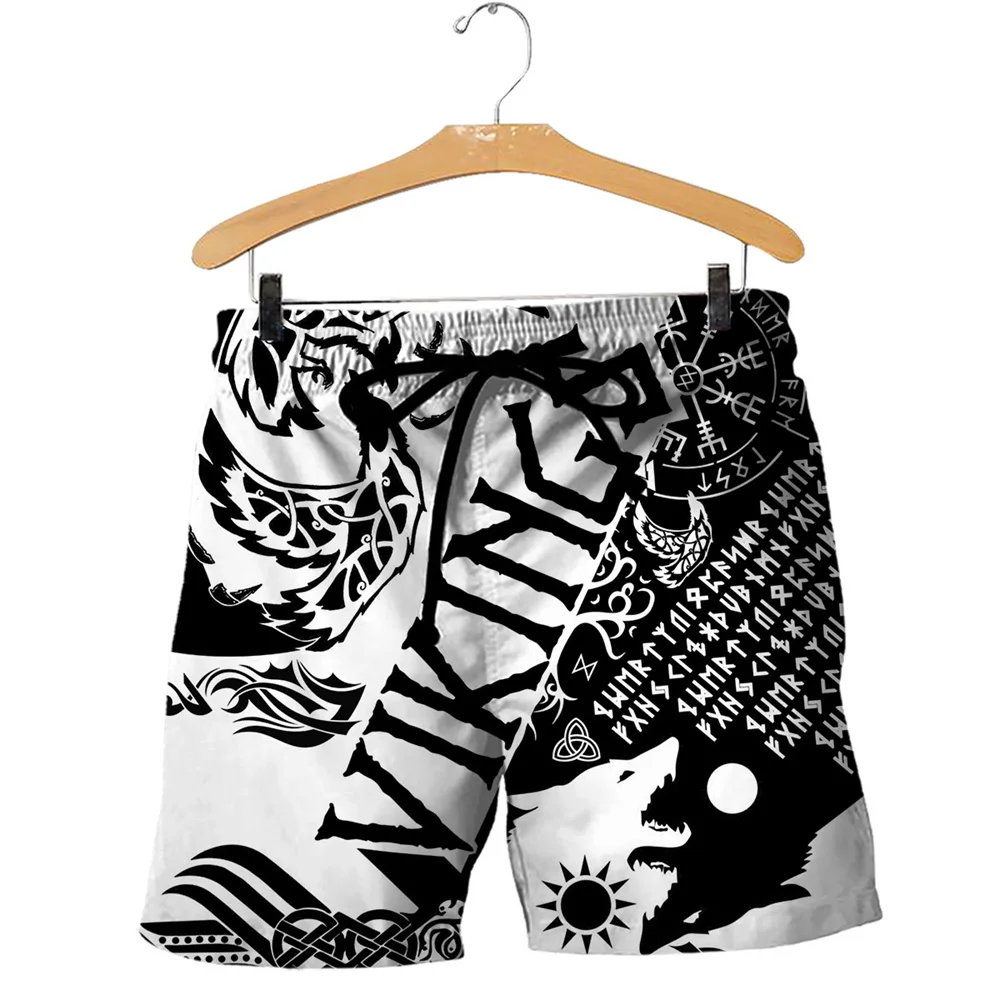 

CLOOCL Men Shorts 3D Graphics Viking Warrior Printed Beach Shorts Men Women Hip Hop Style Summer Cozy Fashion Casual Shorts