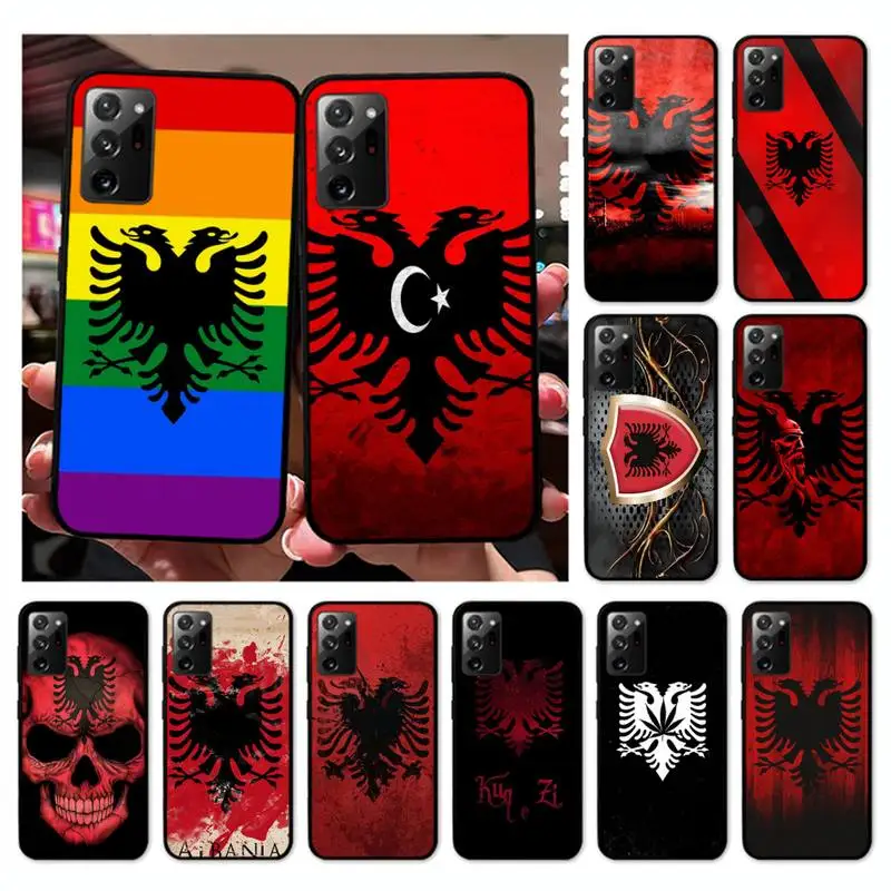 

Retro Al Albania Flag Eagle Phone Case For Samsung Galaxy Note 10Pro Note20ultra note20 note10lite M30S Coque