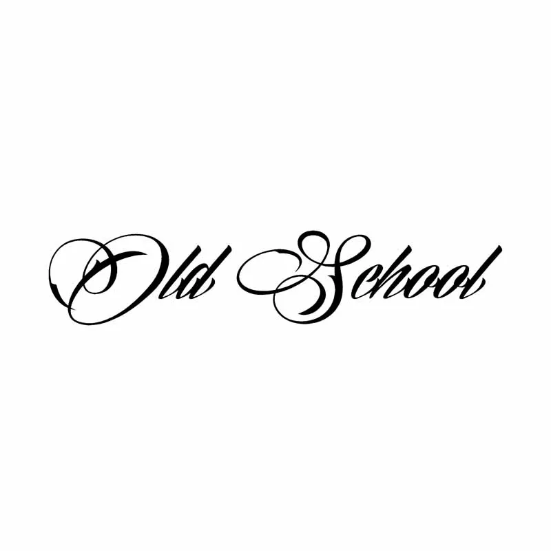 

Старая школа, индивидуальная виниловая наклейка, украшение, автомобильная наклейка, черное серебро, 14,6 см * 3,1 см