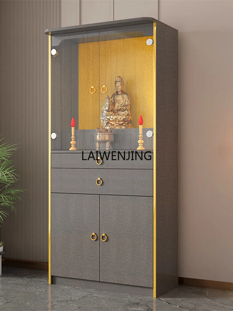 Новый китайский шкаф из цельной древесины SGF домашний gongtai Бог удачи bodhisattva