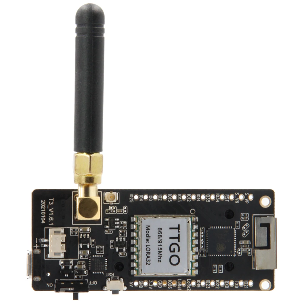 Фото Модуль TTGO T3 LoRa32 V1.6.1 ESP32 LoRa SX1276/SX1278 с OLED-дисплеем 0,96 дюйма, поддержкой TF-карт, беспроводные радиочастотные модули 433/868/915/923 МГц №1
