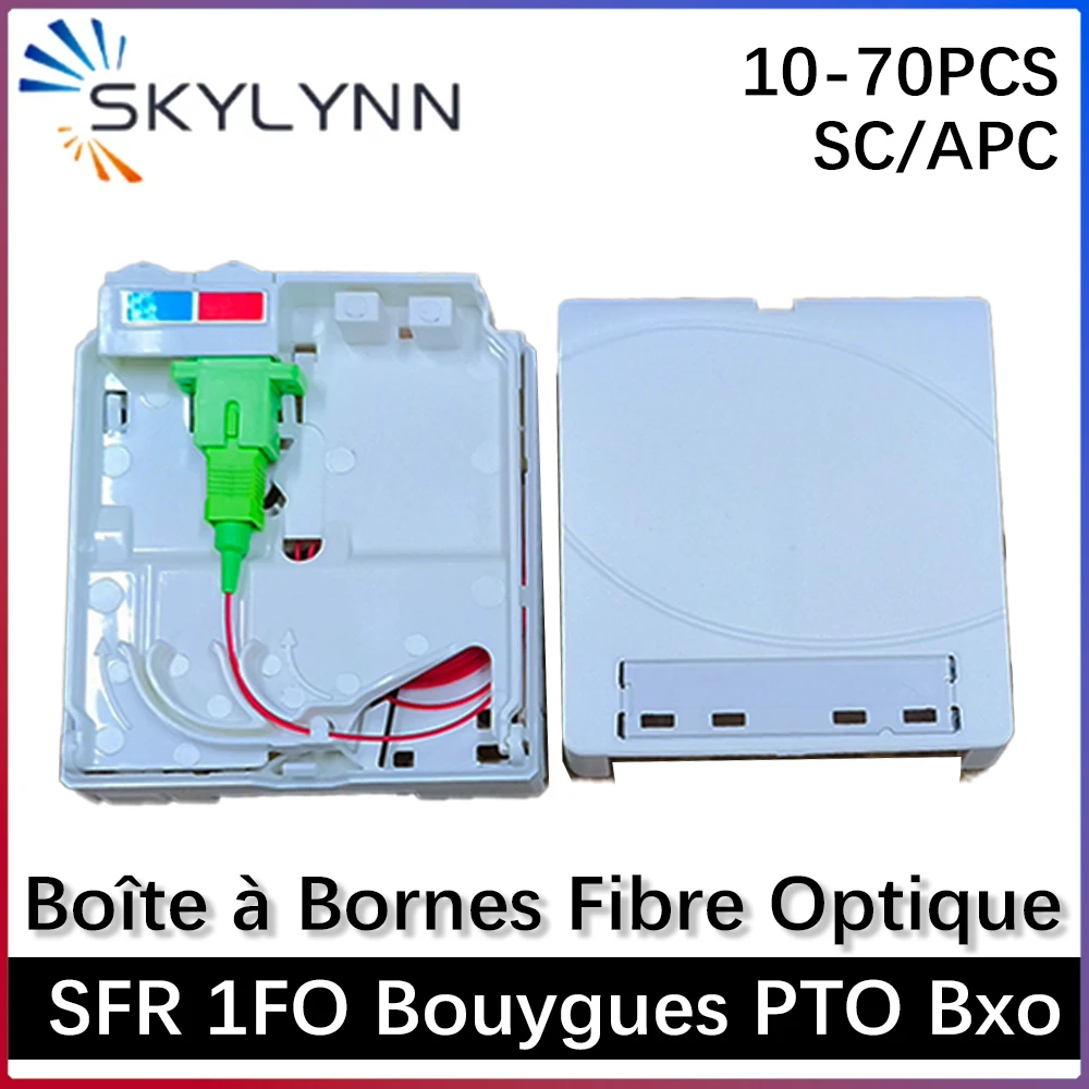 Франция PTO Box 1Fo Оптоволоконная розетка с косичкой SC/APC и адаптером оконечная